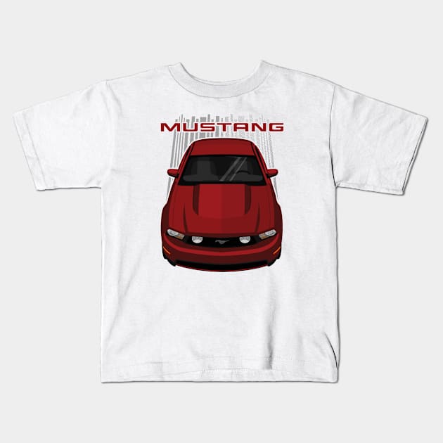 Mustang GT 2010-2012 - Red Candy Kids T-Shirt by V8social